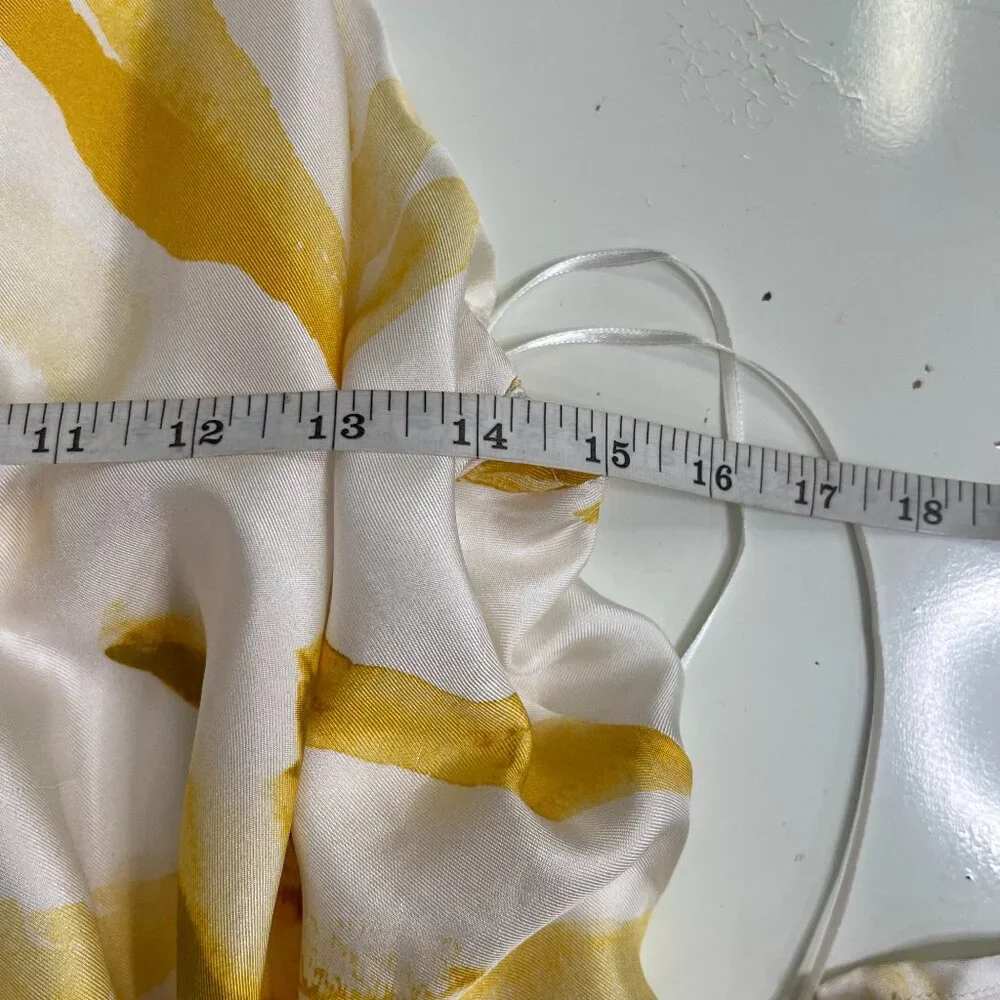 NWT Cult Gaia Womens Yellow Multicolor Chelsea Floral Silk Midi Dress Size M - Picture 13 of 14